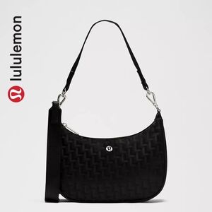 NWT Lululemon City Essentials Small Shoulder Bag 3L Monogram Black Jacquard